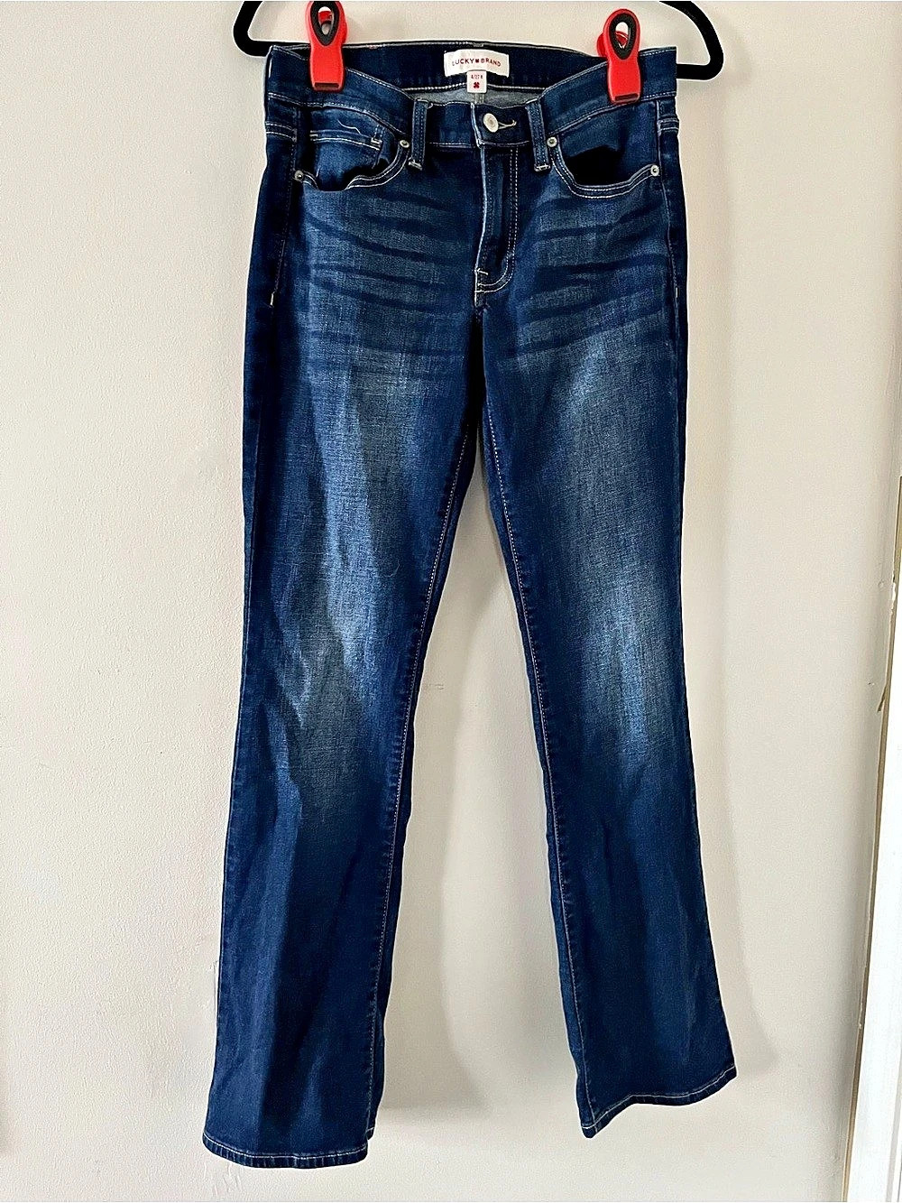 Lucky Brand Sweet Mid Rise Boot Cut Jeans 27 Dark Wash Western Country Rodeo